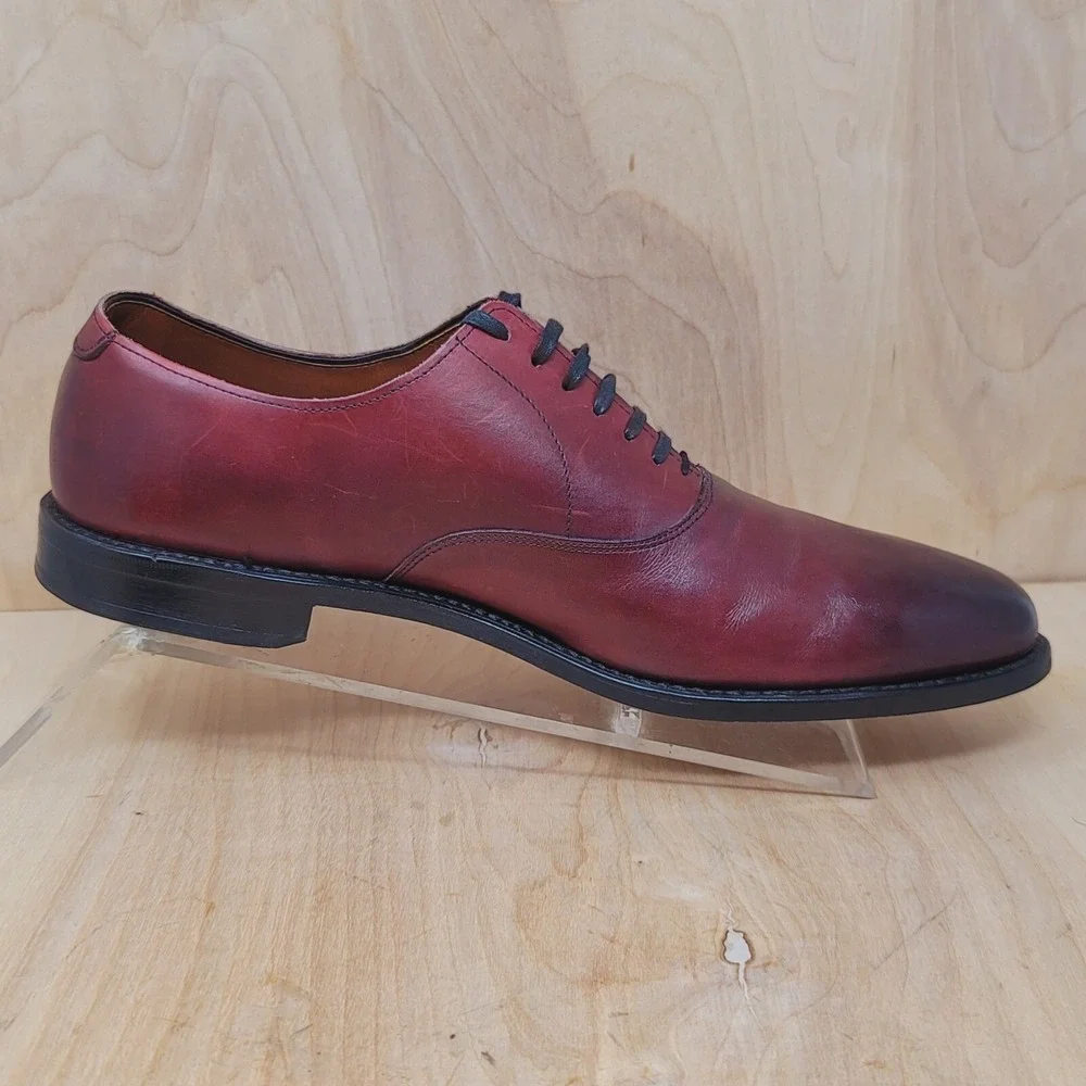 Allen Edmonds Carlyle Dress Shoes Men's Sz 11 B plain toe dark chili Dress Shoes